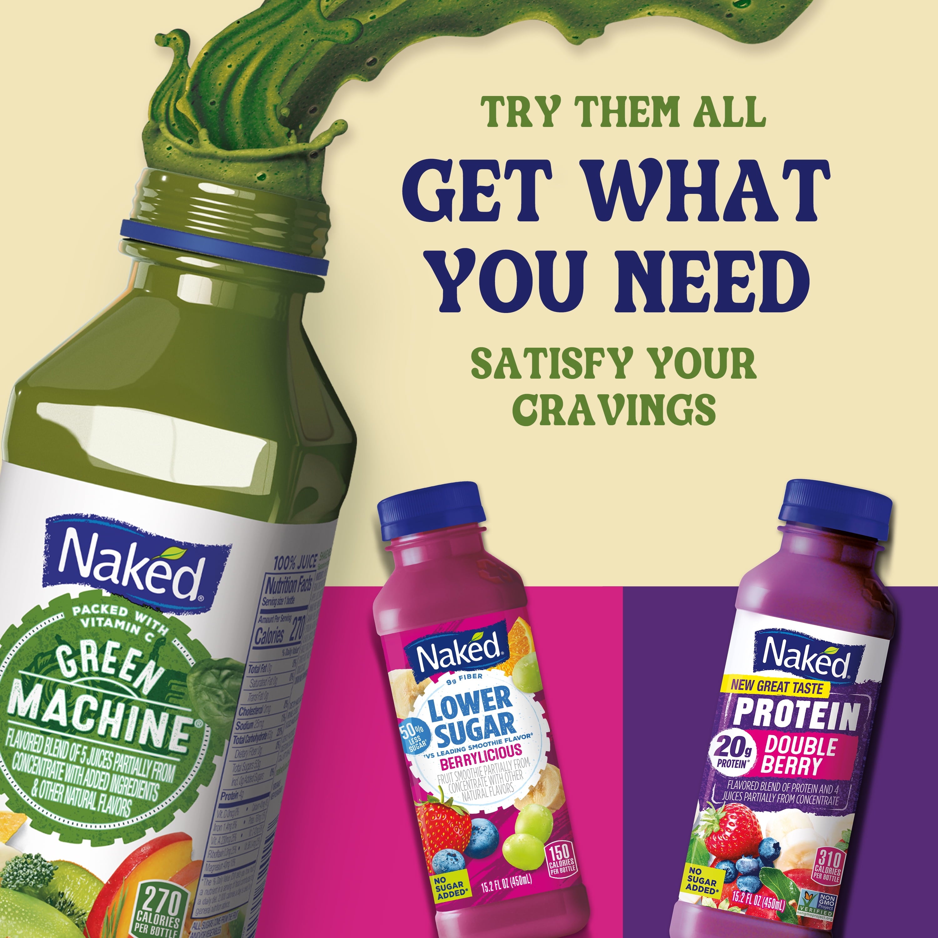Juice Green Machine Flavored 100% Juice Smoothie Blend, 64 Fl Oz