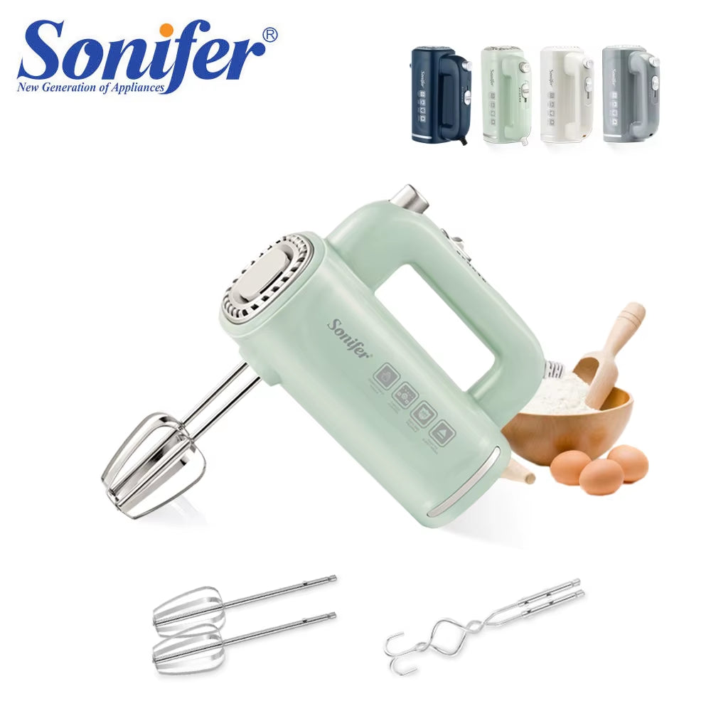 " Hand Mixer SF-7034 .Light Green Appearance, Fresh Color .New Food Grade High Strength ABS Materiel .5 Gears Sliding Adj