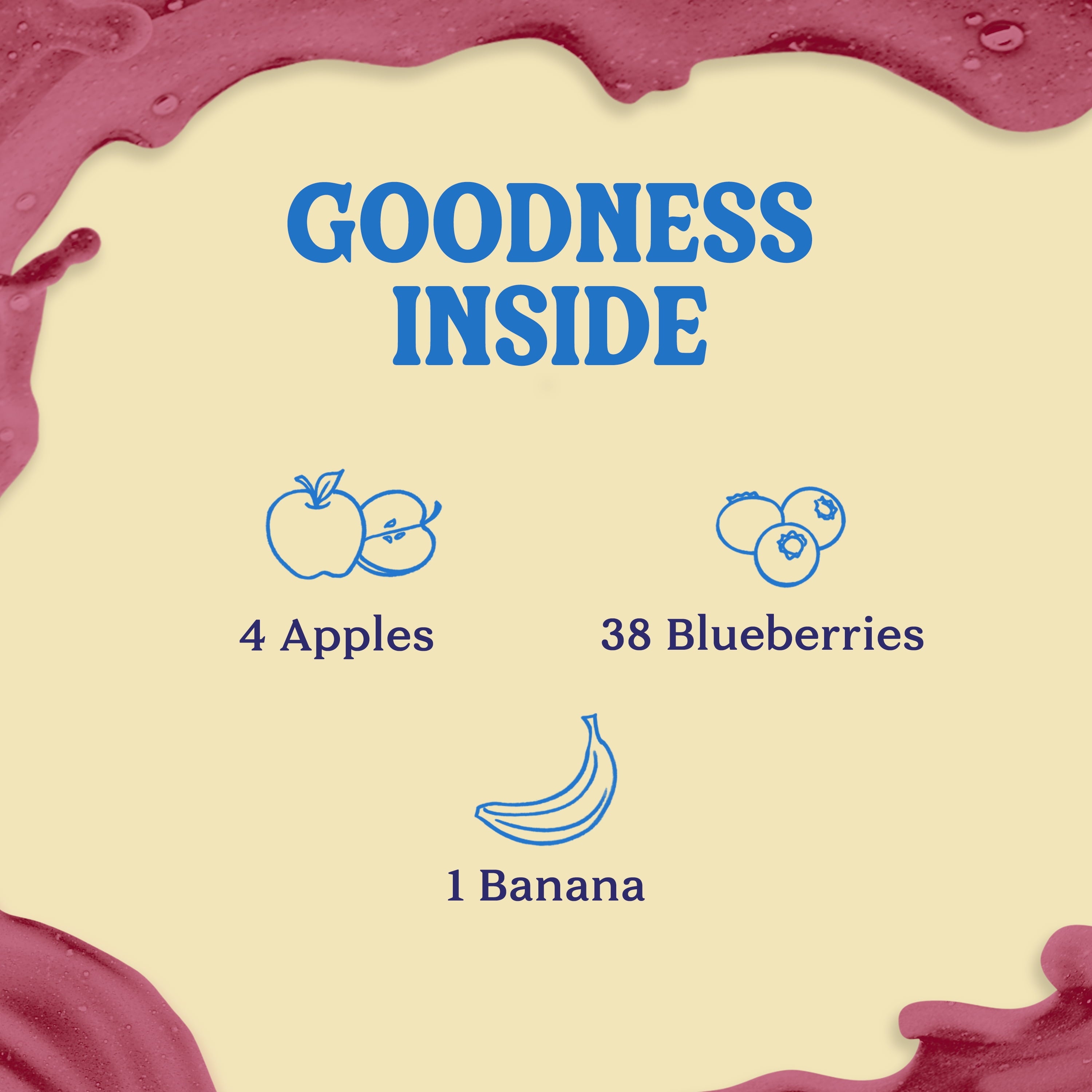 Juice Blue Machine Blend 100% Juice Smoothie - Vegan, Plant-Based, Non-Gmo, Made with Real Fruit, 15.2 Fl Oz