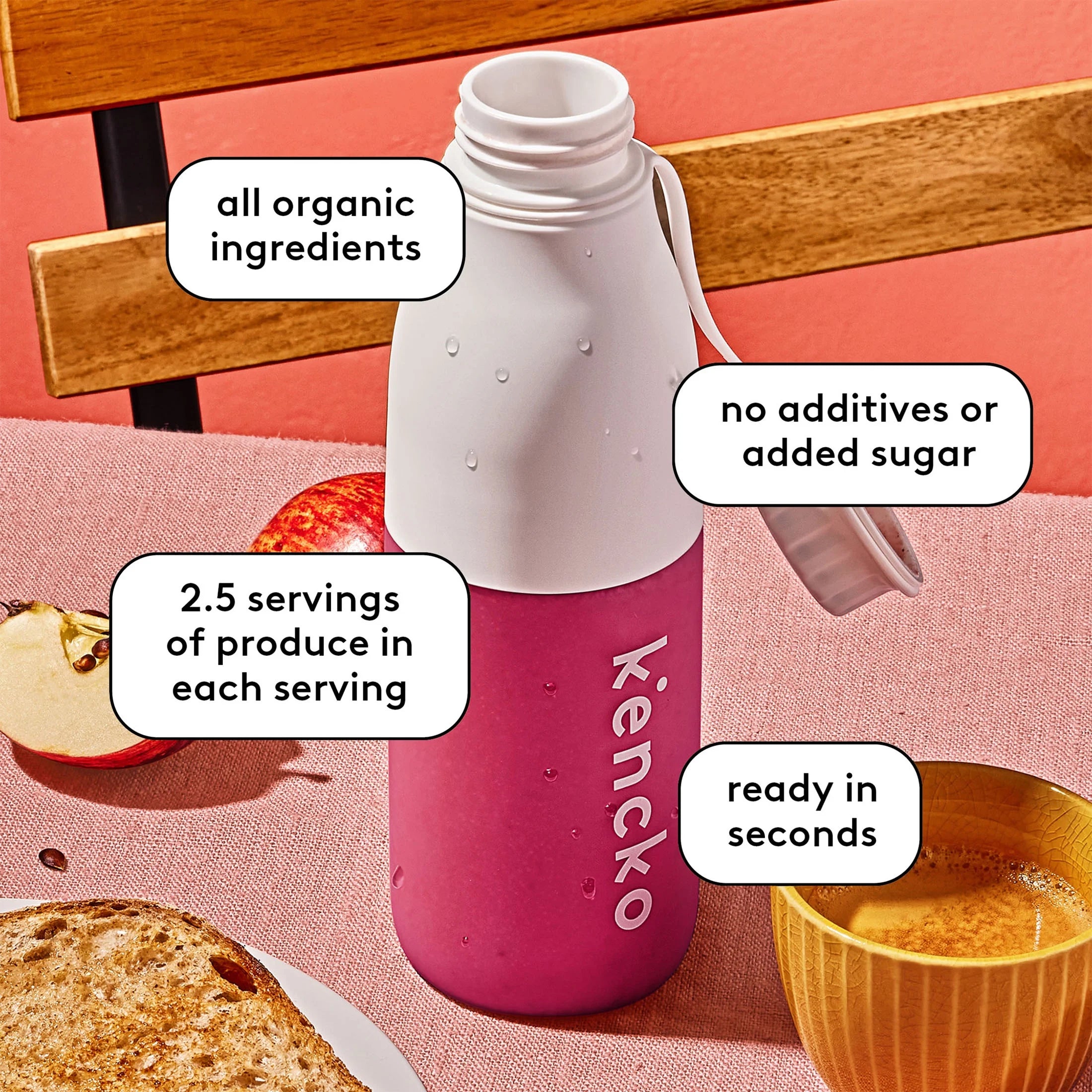 Pinks Organic Instant Fruit & Veggie Smoothie Two Pack, Powdered Drink Mix, .78 Oz