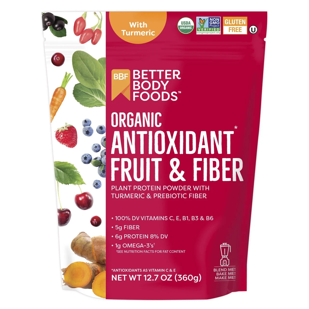 Antioxidant Fruit & Fiber Powder, 12.7 Oz, Pack of 1