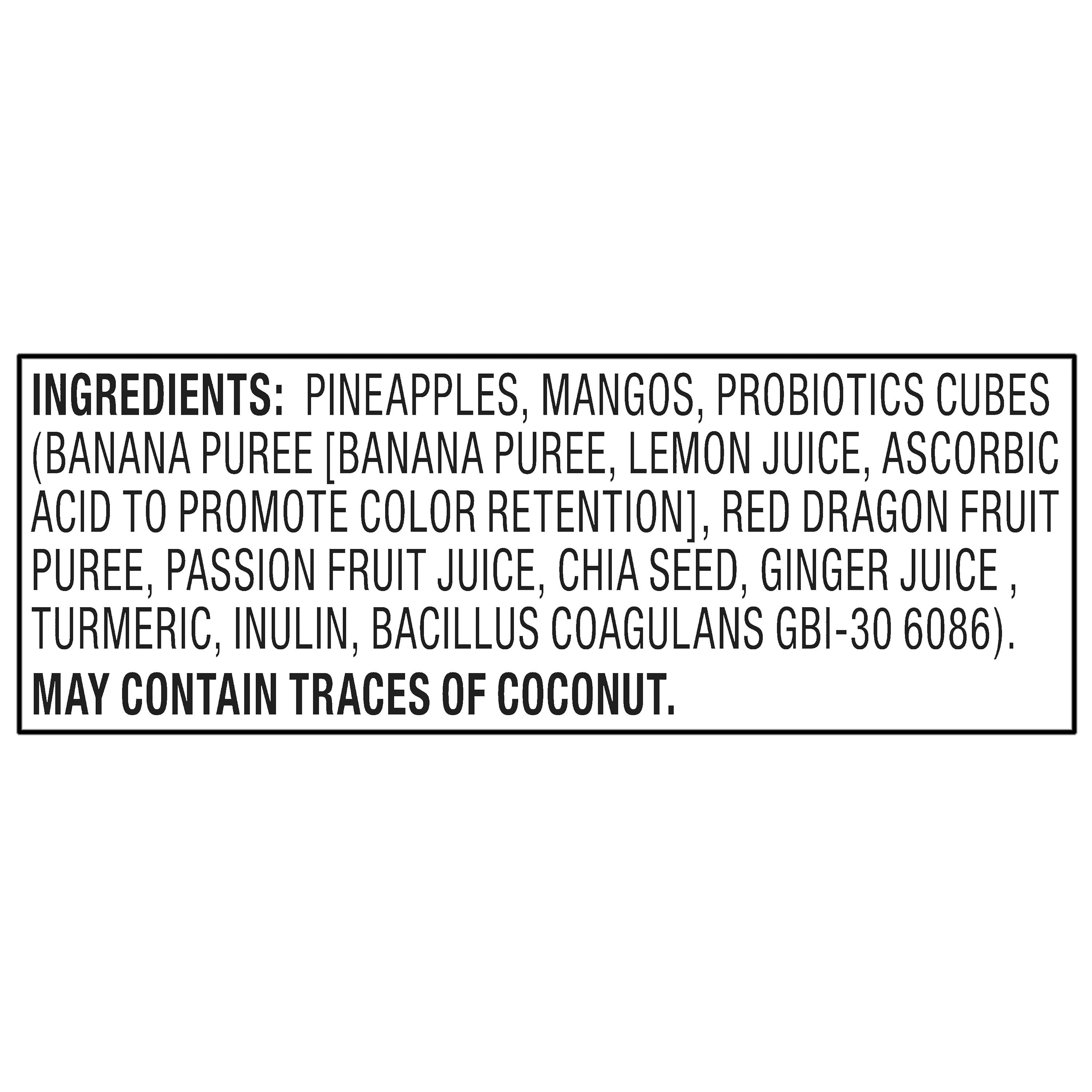 Pineapple Mango + Probiotics Smoothie Mix, 8 Oz (Frozen)